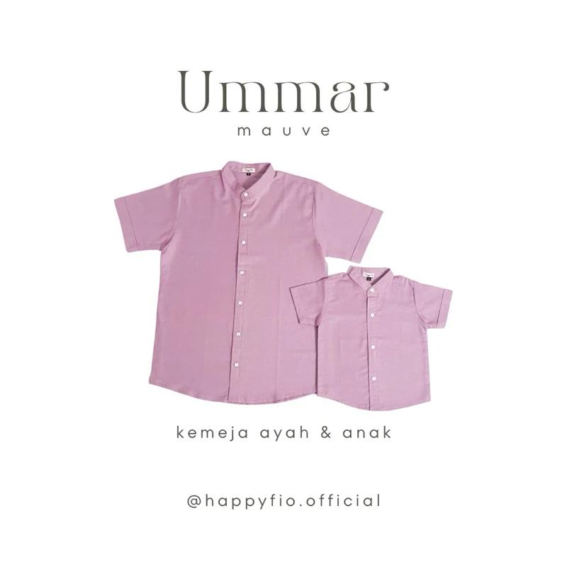 Kemeja Couple Ayah anak lengan pendek warna mauve (nude purple) by Happyfio